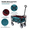 Collapsible Foldable Wagon Cart Beach Wagon Heavy Duty Utility Cart  For For Camping With 3Pcs Plastic Liner Bag - 4 of 4
