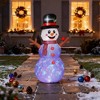 QingMoon 7.9 FT Christmas Inflatables Snowman with Branch Hands, Holiday Blow Up Decorations with Rotating Colorful LED Light for Lawn, Garden - 3 of 4