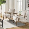 Set of 2 Quentin Wooden Upholstered Armchair Comfy Living Room with Comfortable Backrest and Cushion | ARTFUL LIVING DESIGN - 2 of 4