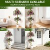 Pink Fake Bougainvillea Tree in Pot for Indoor & Outdoor Wedding Decor, Porch Patio Garden Home Living Room Party & Christmas Faux Plant - 4 of 4