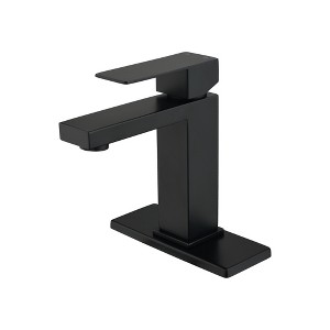 ALEXOUN Waterfall Spout Bathroom Faucet,Single Handle Bathroom Vanity Sink Faucet - 1 of 4