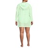 Lands' End Women's Cotton Jersey Long Sleeve Hooded Swim Cover-up Dress - 2 of 4