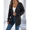 Women's Long Sleeve Crochet Cardigan Sweater for All Seasons Lightweight - 3 of 4