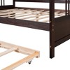 NicBex Full Size Daybed Modern Wooden Bed Frame with Twin Size Trundle and Guardrails for Bedroom, Living Room, No Box Spring Required - 4 of 4