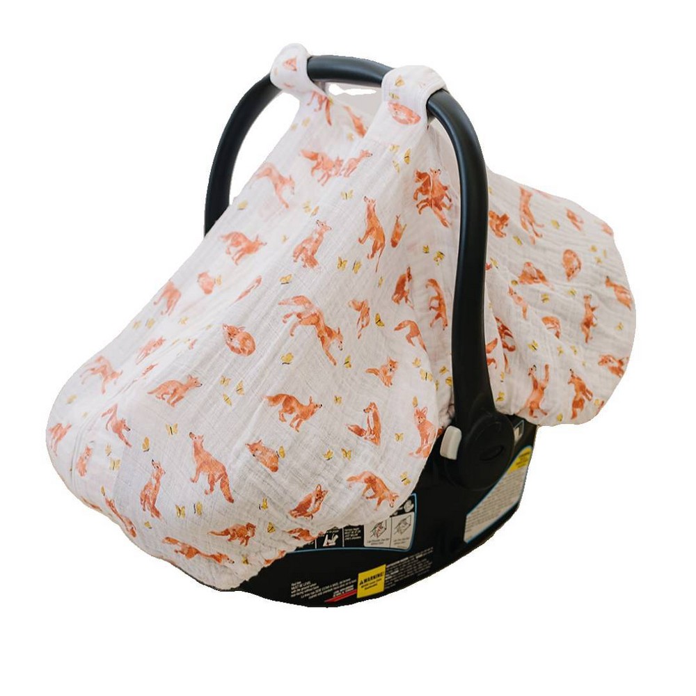 Photos - Car Seat Accessory Bebe au Lait Muslin Car Seat Cover - Fox Tales