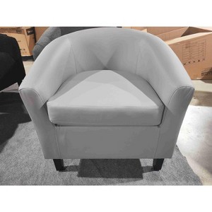 coucheta Accent Chair, Modern Velvet Armchairs with Big Ample Seat, Cozy Upholstered Barrel Sofa Chair for Living Room Bedroom Waiting Room, Set of 2 - 1 of 2