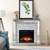 Trandling Mirrored Faux Marble Fireplace - SEI - 2 of 4