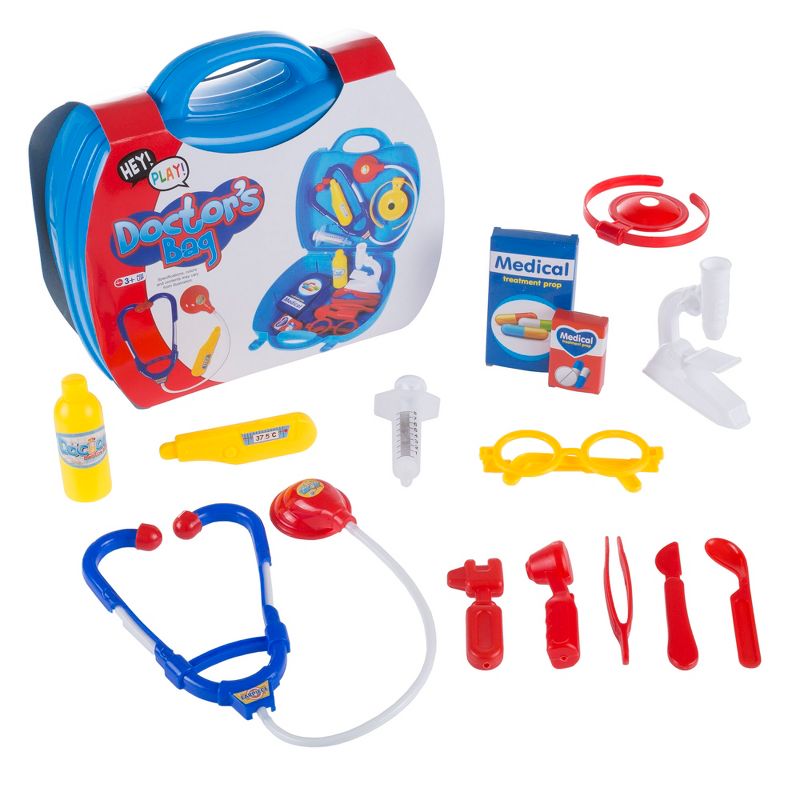 Toy Time Kids' Doctor Pretend Play Set With Carrying Case, 3 of 7