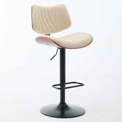 NicBex Bar Stools for Kitchen Island,Adjustable Counter Bar Stools with Metal Tapered Legs,Bar Chairs for Dining Rooms,Kitchens Islands,Black/White