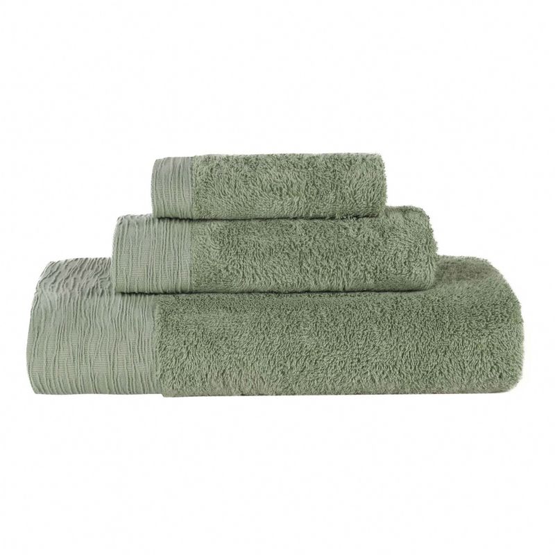 Rayon From Bamboo Cotton Blend Hypoallergenic Solid 3 Piece Bathroom Towel Set by Blue Nile Mills, 1 of 10