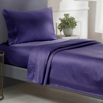 Royal Purple Twin Xl Sheet Set 100% Pure Cotton Sateen Weave, 400 ...