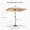 PURPLE LEAF Patio Umbrella Outdoor Table Umbrella Aluminum Frame Market Umbrella Sun Umbrella with 8 Sturdy Ribs - 2 of 4