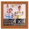 PosterPalooza | Square Slim Profile Brown Picture Frame - UV Acrylic, Foam Board Backing, Hanging Hardware - 2 of 4
