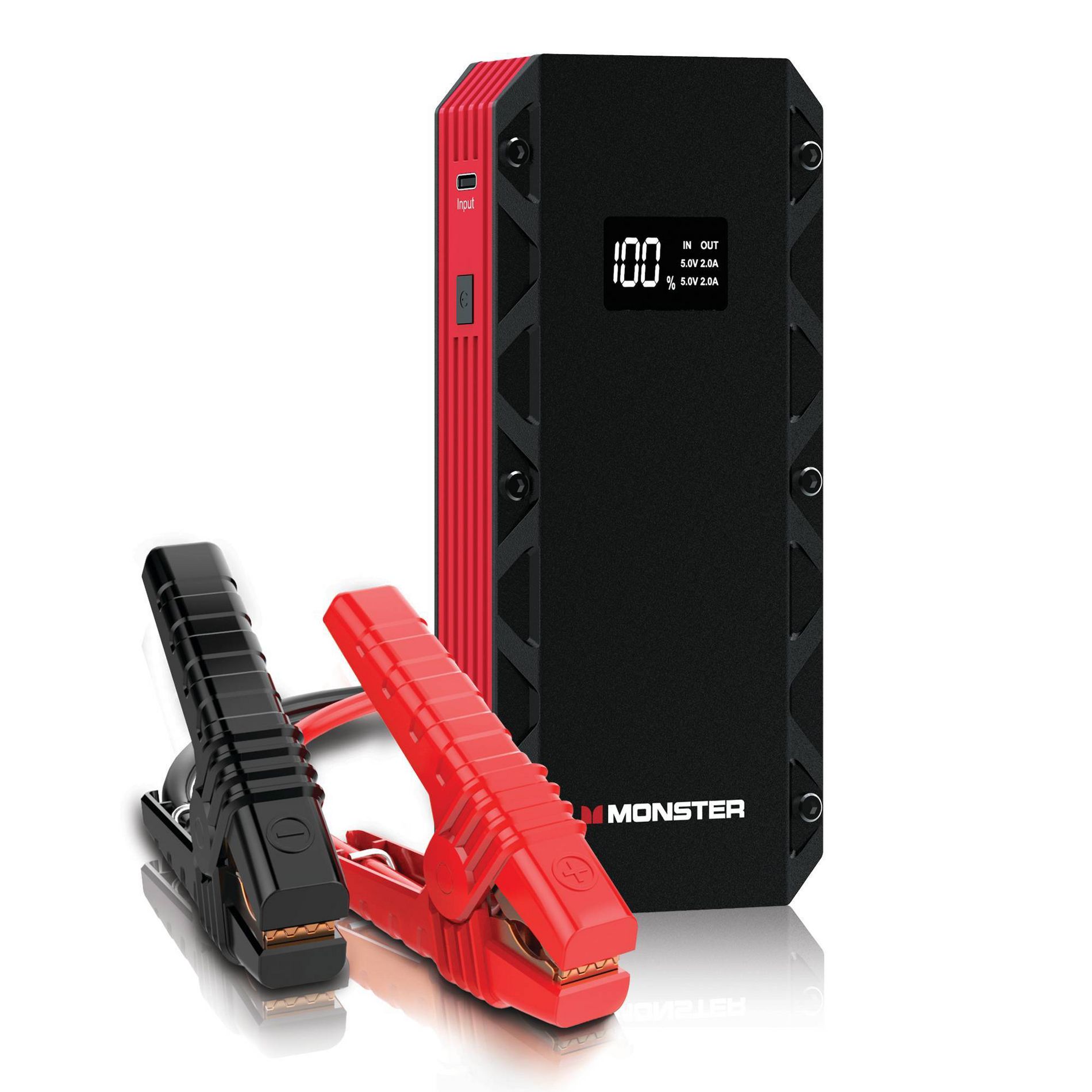 Monster 8000MAH Portable Jump Starter Power Bank and Flashlight