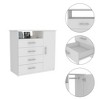 NicBex 4-Drawer Dresser or TV Stand Multi-Functional Storage Unit with Open Shelf, Holds 47" TV or Clothes Organizer, Space-Saving for Bedroom - 4 of 4