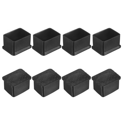 Unique Bargains Rectangle PVC Durable Anti-Slip Furniture Leg Caps
