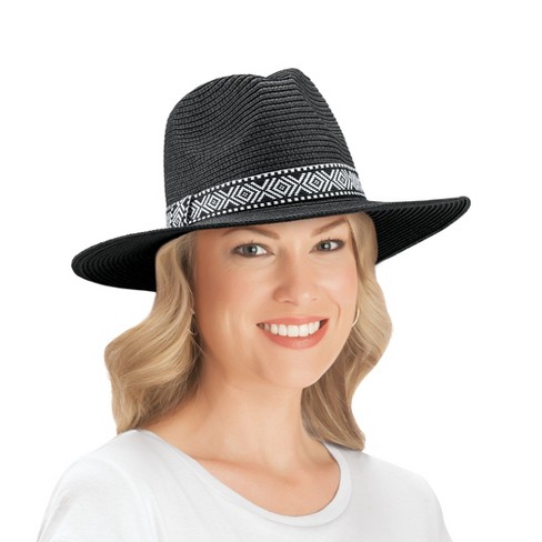 Collections Etc Stylish Catalina Panama Lightweight Woven Hat : Target