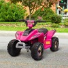 Aosom 6V Kids ATV Ride on 4-Wheeler Car Electric Quad Toy Battery Powered Vehicle with Forward/ Reverse Switch for 3-5 Years Old Toddlers Black - 2 of 4
