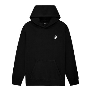 Dalix Heartly Ghost Embroidery Relaxed Hoodie Soft Fleece Sweatshirt Fit Lounge Womens - 1 of 4