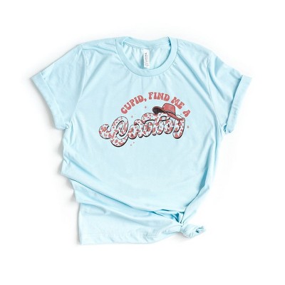 Simply Sage Market Women's Cupid Find Me A Cowboy Short Sleeve Graphic Tee
