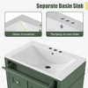 Vynxaria 30'' Bathroom Vanity with Top Sink, Modern Bathroom Storage Cabinet with 2 Drawers and a Tip-out Drawer, Single Sink Bathroom Vanity - 4 of 4