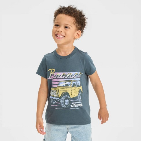 Toddler Boys Ford Bronco Car Printed T shirt Gray Target