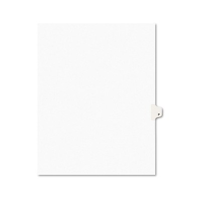 Avery-Style Legal Exhibit Side Tab Dividers 1-Tab Title P Ltr White 25/PK 01416