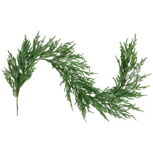 Northlight Frosted Norfolk Pine Artificial Christmas Garland - 5' - Unlit - 1 of 4