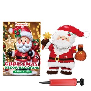 Paaaawaters Christmas balloons, standing Santa Claus, reindeer, Christmas tree event atmosphere decoration - 1 of 4