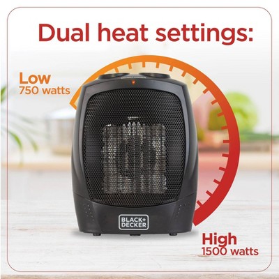 Personal 1500 Watt Electric Fan Compact Heater with Manual Control