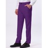 Lars Amadeus Men's Dress Business Classic Fit Flat Front Suit Trousers - 2 of 4