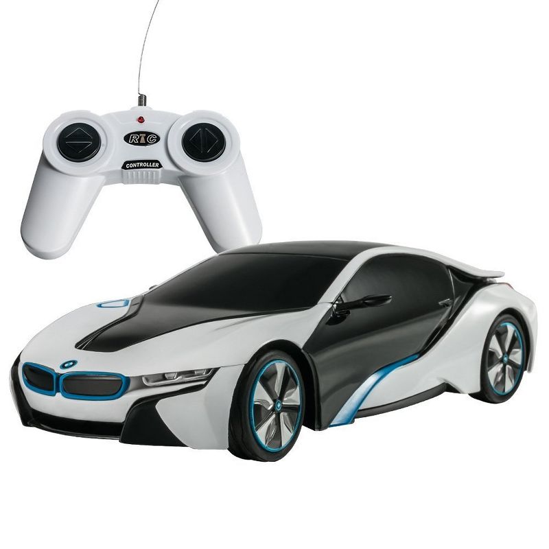 Link Ready! Set! Go! 1:24 RC BMW i8 Concept Remote Control Futuristic Sports Car - White, 1 of 6