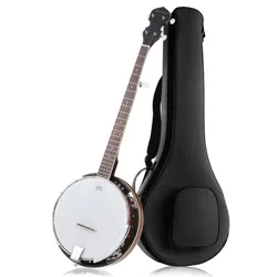 Jameson Guitars Left-Handed 5-String Banjo with 24 Brackets, Closed Solid Back, and Geared 5th Tuner
