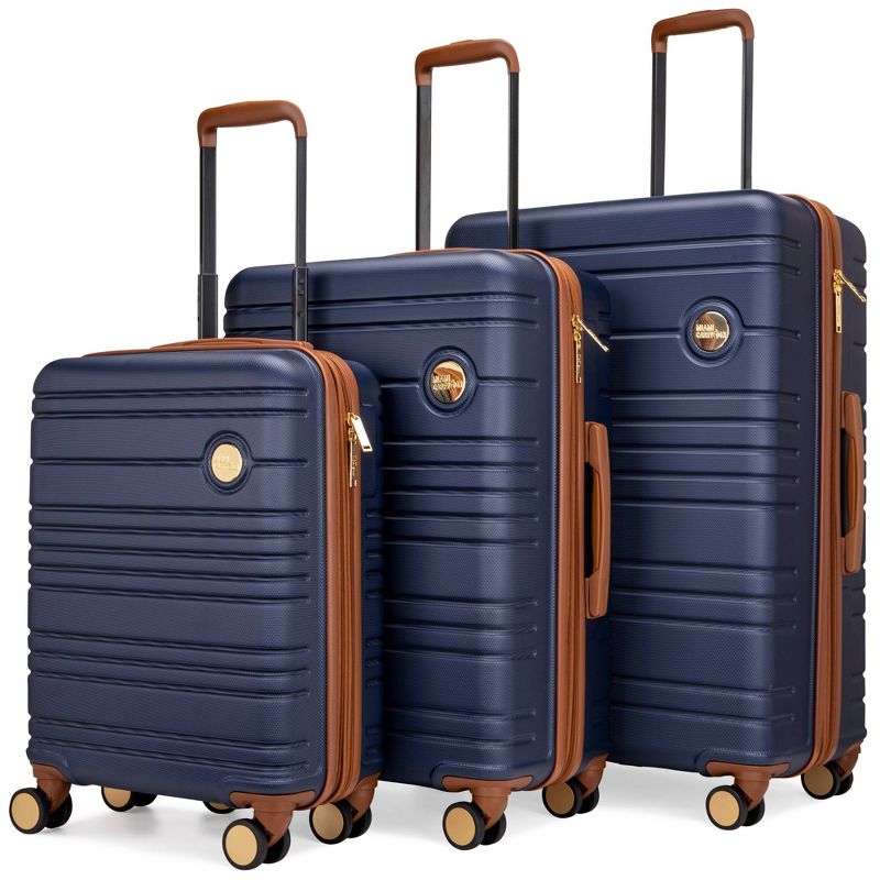 Miami CarryOn Brickell Hardside Checked Expandable Spinner 3pc Luggage Set, 1 of 9