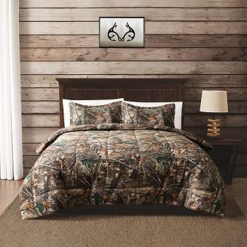 Realtree Edge Camo Comforter Set, Premium Polycotton Fabric, Camouflage Bed Set Full, Super Soft 3-Piece Forest Bedding Set Hunting & Outdoor