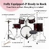 StarQuest Junior 5-Piece Drum Set, Metallic Red Finish with Bass, Snare, 2x Toms, Floor tom, High Hats and Crash Cymbal, Perfect for Young Drummers - 2 of 4