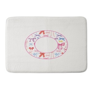 Deny Designs April Lane Art Fancy Bow Monogram Memory Foam Bath Mat - 1 of 4