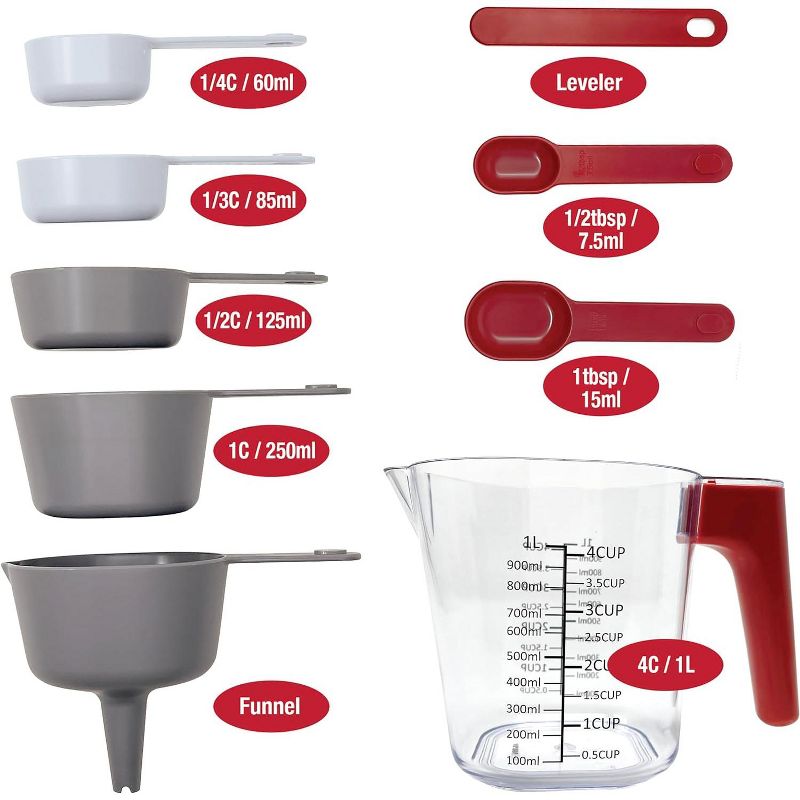 Norpro Nested Measuring Cups & Spoons, 9-Piece Set, 2 of 6