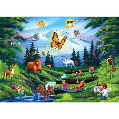 Toynk Bob Ross This Is Happy Place 1000 Piece Jigsaw Puzzle