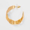 Watchband Chainlink Hoop Earrings - A New Day™ Gold - 3 of 3
