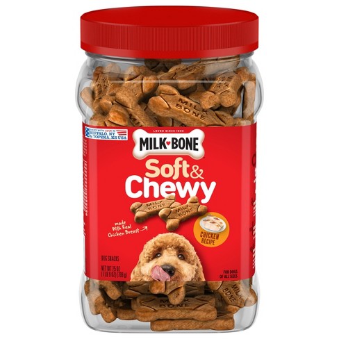 Milk-bone Chewy Dog Treats Bone Pill Pouches Chicken Flavor 6oz