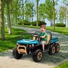 Jojoka 24V 6-Wheel Ride on Dump Truck, 2-Seater 4WD UTV w/ Remote Control,Electric Dump Bed & Shovel,Music,LED Headlights,3-8 Kids - 3 of 4