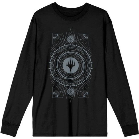 MTG Logo Symbol Men's Black Long Sleeve Graphic Tee- - image 1 of 2