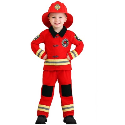 Halloweencostumes.com 2t Friendly Firefighter Costume For Toddlers, Red ...