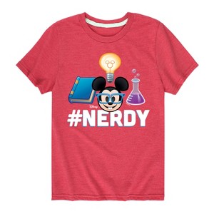 Boys' - Disney - Nerdy Mickey Short Sleeve Graphic T-Shirt - 1 of 4