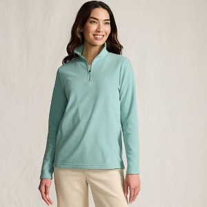 Lands' End Women's Anyweather Fleece Quarter Zip Pullover - 1 of 4