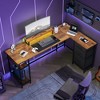 GALAXHERO 66 Inch L-Shaped Gaming Desk, Corner Computer Desk with Storage Drawers, Power Outlets & LED Lights, Office/Gaming Desk for Bedroom - 2 of 4
