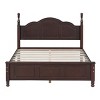 Retro Style Wood Platform Bed with Sturdy Frame and Natural Headboard ,No Box Spring Required, Easy Assembly-Maison Boucle - 3 of 4