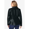 Jessica London Women's Plus Size Leather Peplum Jacket - 3 of 4