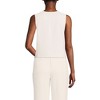 Women's Crepe Button Front Vest - 2 of 4